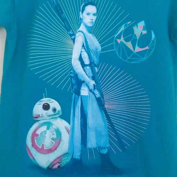 Star Wars Disney R2 D2 Turquoise Graphic Shirt S - Picture 2 of 4